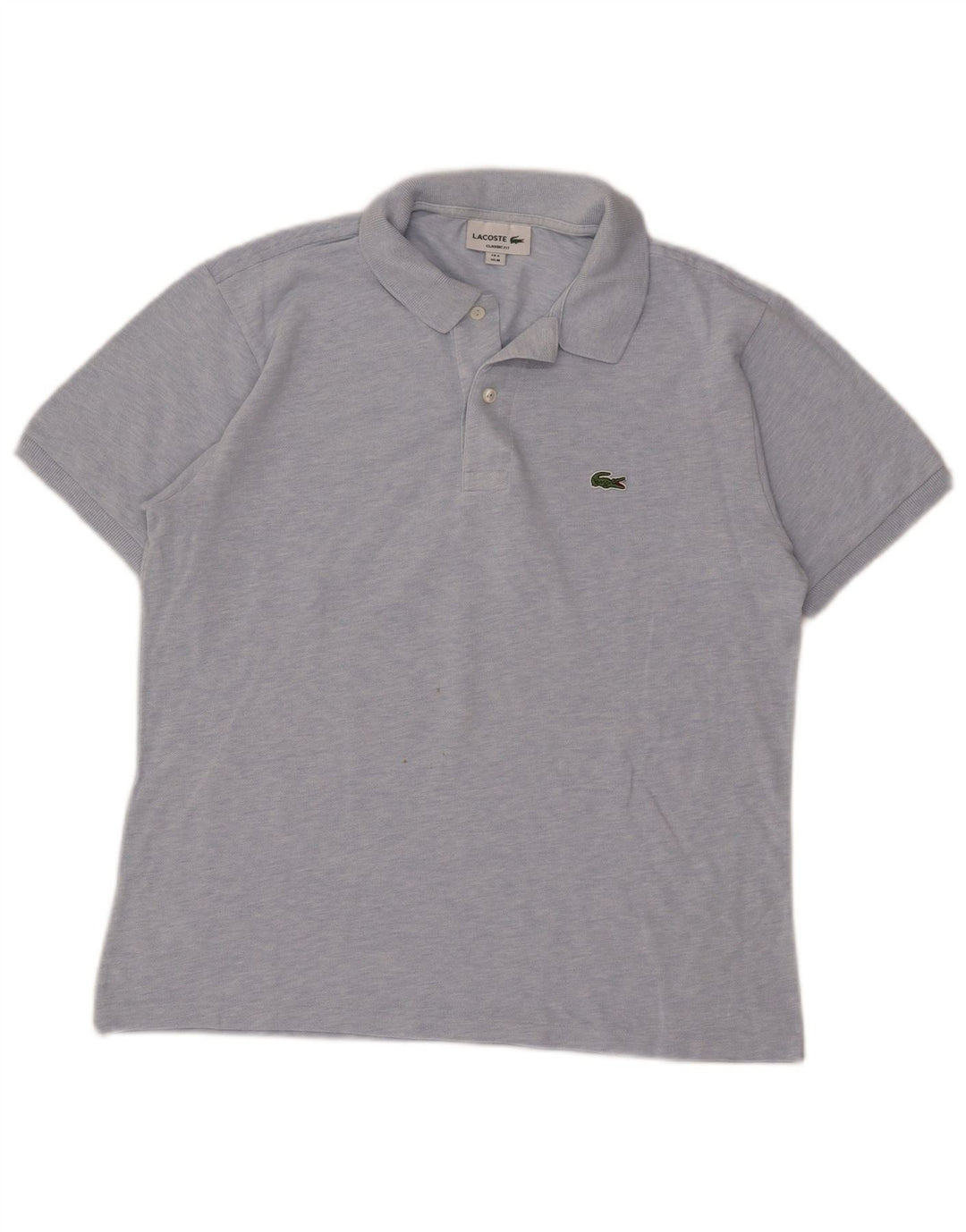 Lacoste Mens Classic Fit Polo Shirt Size 4 Medium Blue Flecked Cotton
