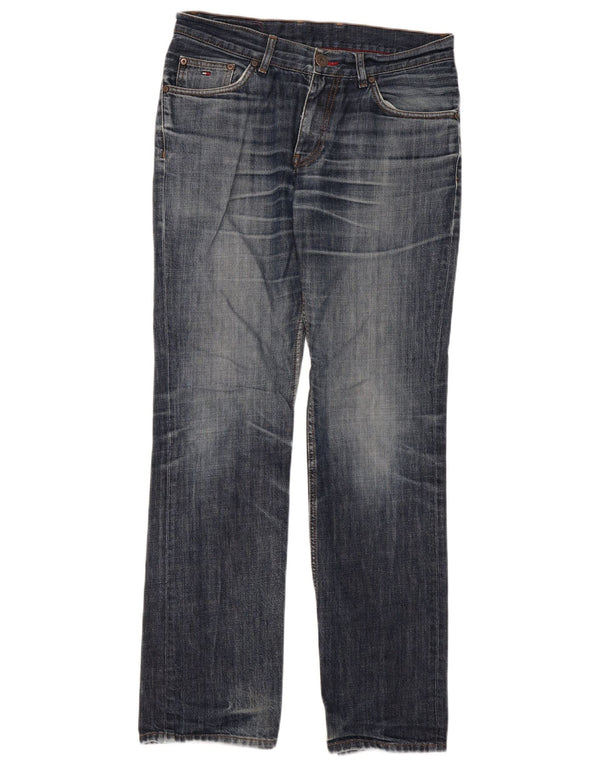 Tommy Hilfiger Mens Straight Jeans W32 L34 Blue Cotton