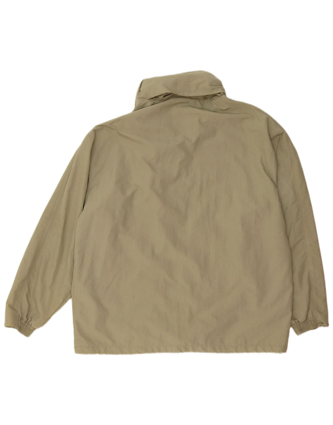 DIADORA Mens Hooded Loose Fit Rain Jacket UK 38 Medium Khaki Polyamide