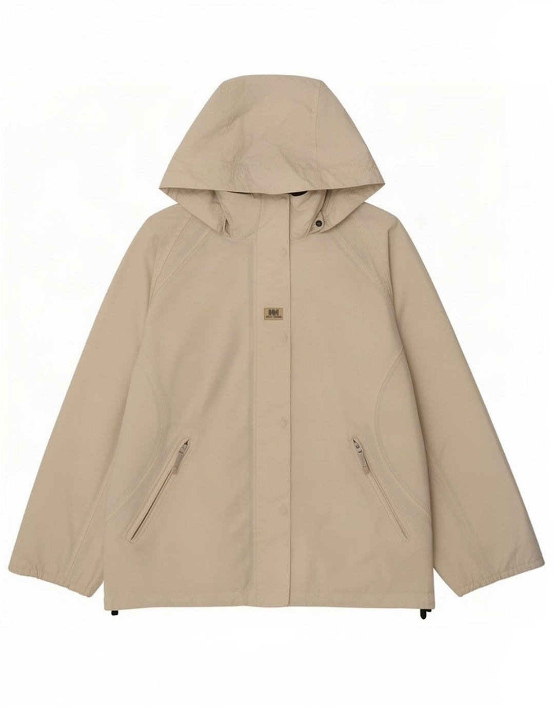 Helly Hansen Womens Hooded Rain Jacket UK 16 Large Off White Polyester