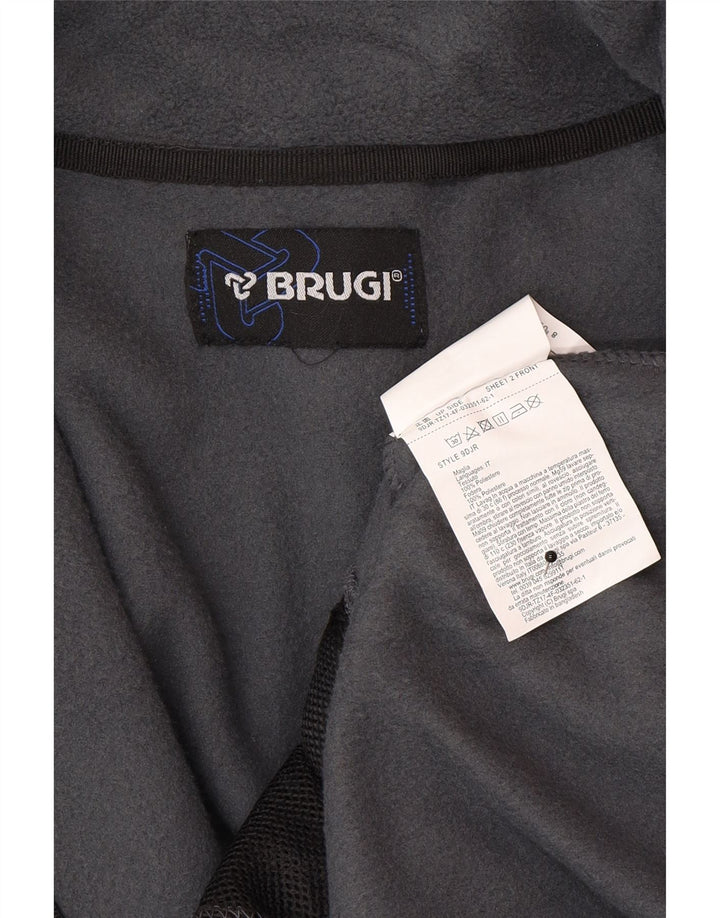 Brugi Mens Fleece Jacket UK 40 Large Grey Polyester