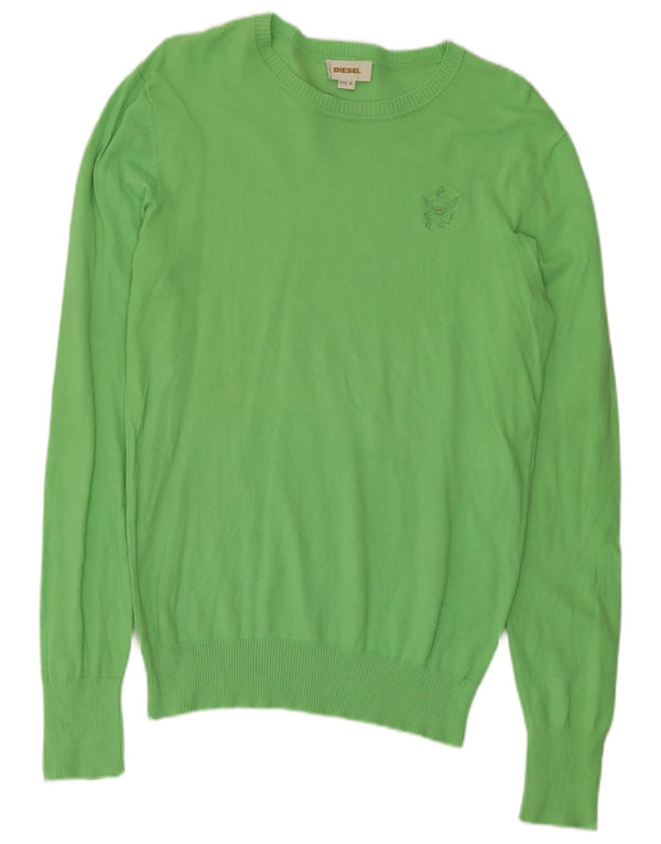 Diesel Mens Boat Neck Jumper Sweater Medium Green