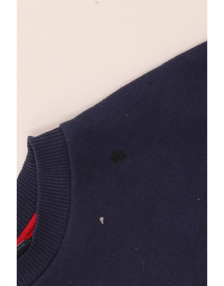 UMBRO Womens Graphic Sweatshirt Jumper UK 14 Medium Navy Blue Polyester