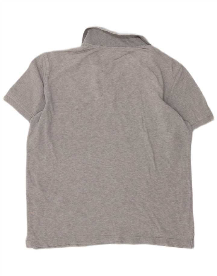 Benetton Mens Polo Shirt Medium Grey Flecked