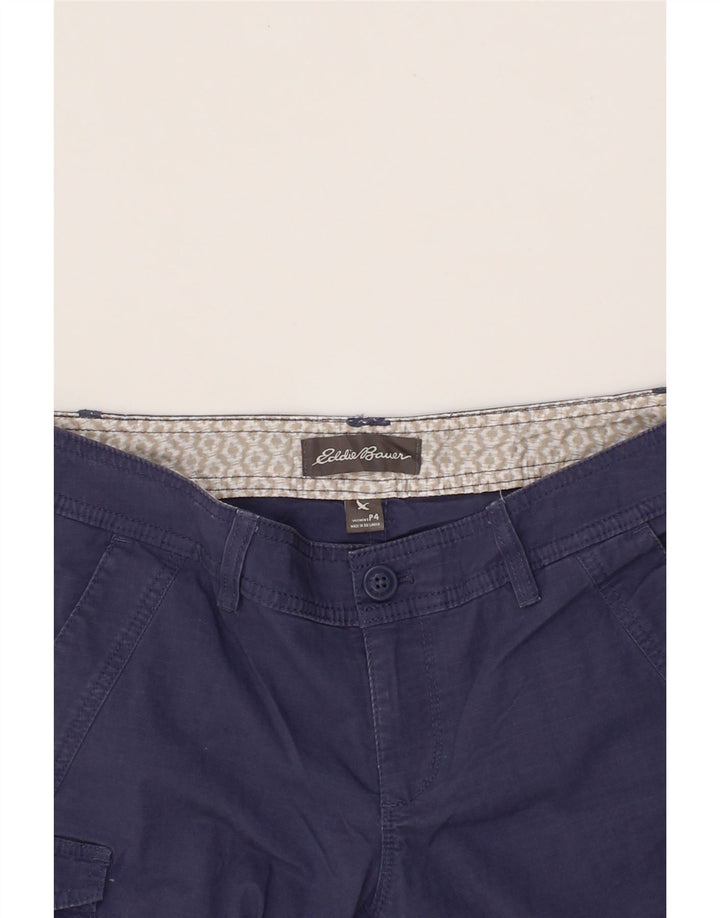 EDDIE BAUER Womens Cargo Shorts US 4 Small W30  Navy Blue Cotton Vintage Eddie Bauer and Second-Hand Eddie Bauer from Messina Hembry 