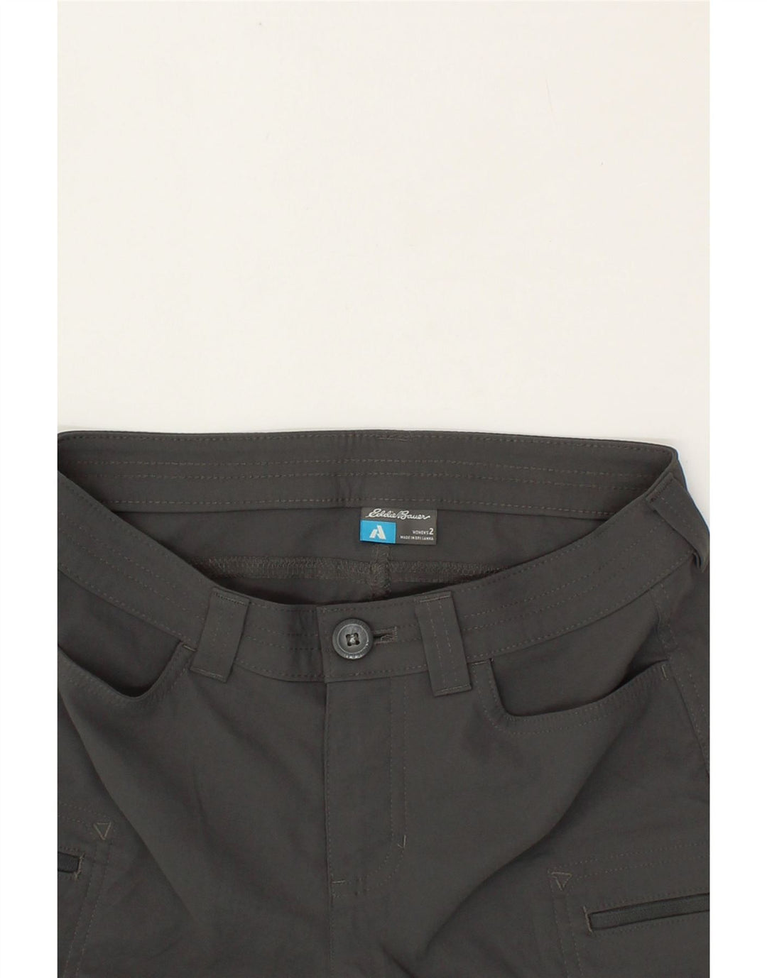 EDDIE BAUER Womens Cargo Shorts US 2 XS W28 Grey Nylon Vintage Eddie Bauer and Second-Hand Eddie Bauer from Messina Hembry 