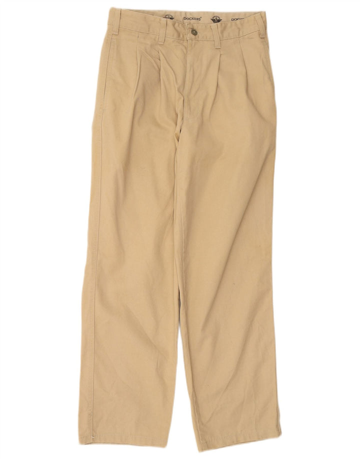 DOCKERS Mens Pegged Chino Trousers W29 L28 Beige Cotton
