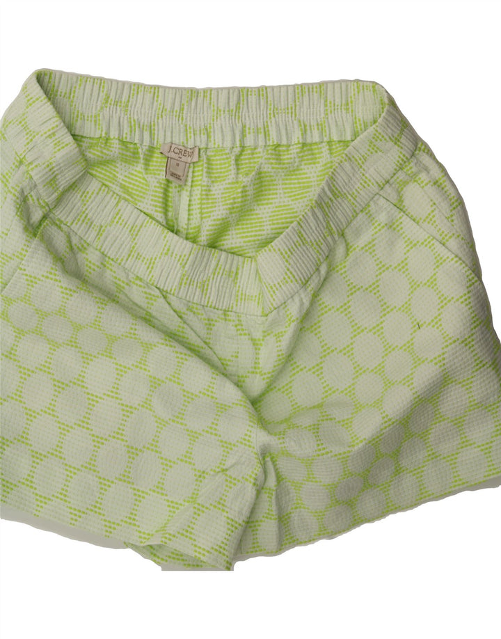 J. CREW Womens Casual Shorts US 10 Large W34  Green Spotted Polyester Vintage J. Crew and Second-Hand J. Crew from Messina Hembry 