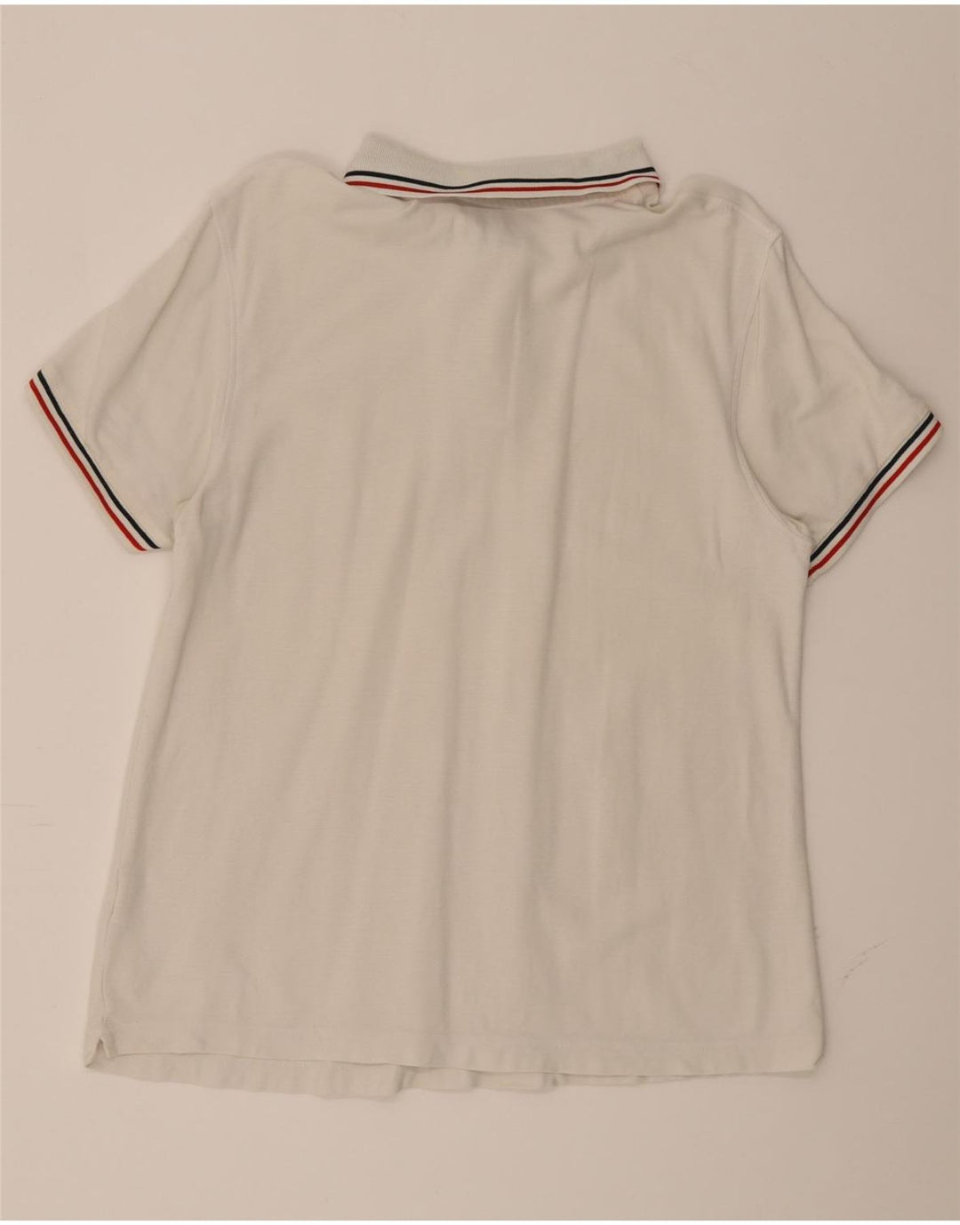 LOTTO Mens Polo Shirt Large Off White Cotton Vintage Lotto and Second-Hand Lotto from Messina Hembry 