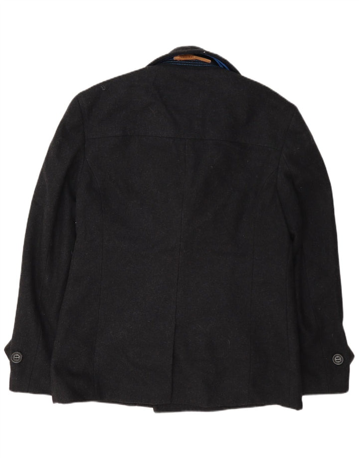 Superdry Mens Pea Coat UK 42 XL Grey