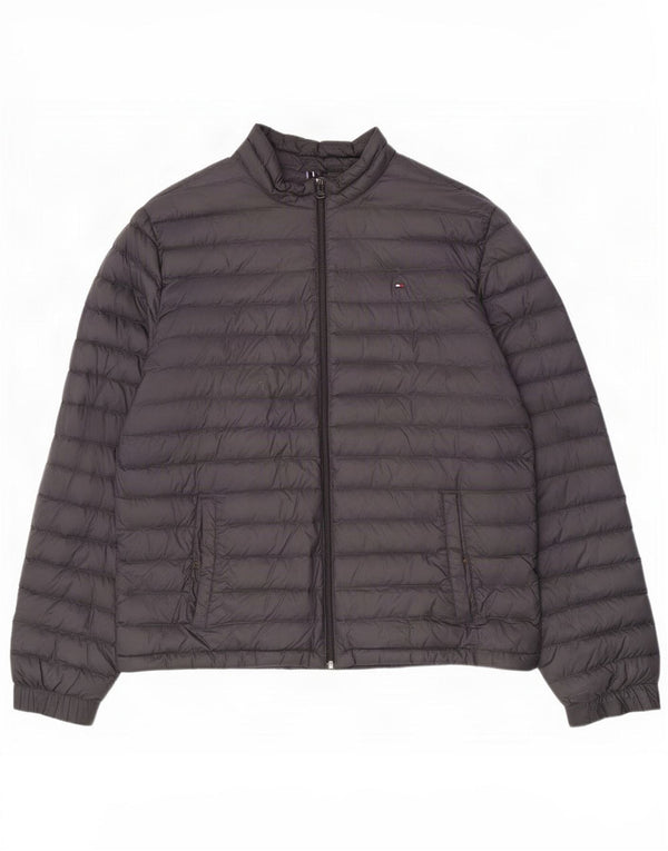 Tommy Hilfiger Mens Padded Jacket UK 44 2XL Grey Nylon
