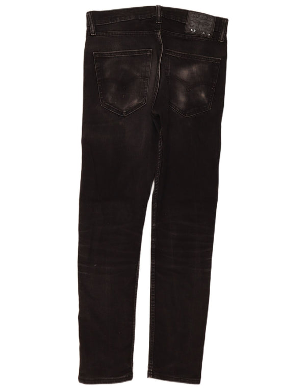 Levi's Mens Slim Tapered Jeans W31 L32 Black Cotton