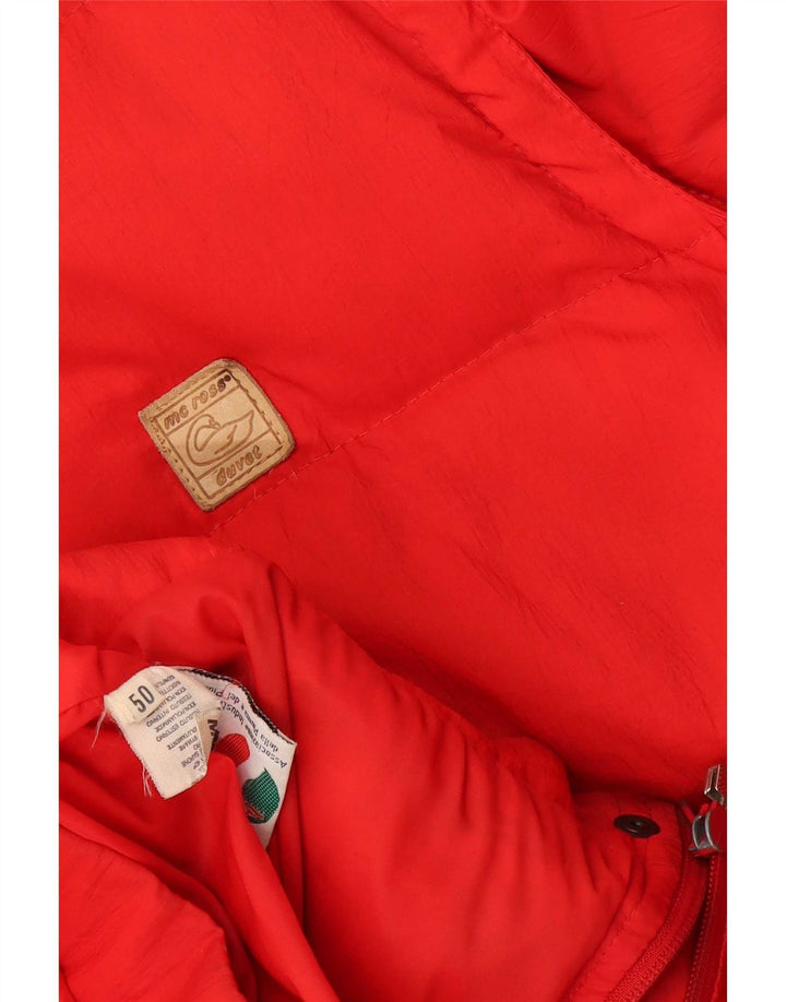MC Ross Mens Hooded Padded Jacket IT 50 Large Red Polyamide