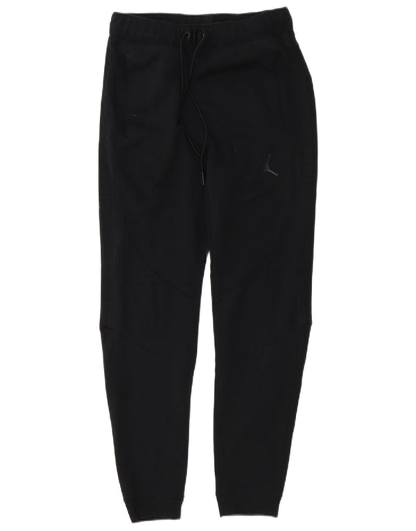 Jordan Mens Dri Fit Tracksuit Trousers Joggers Small Black Cotton