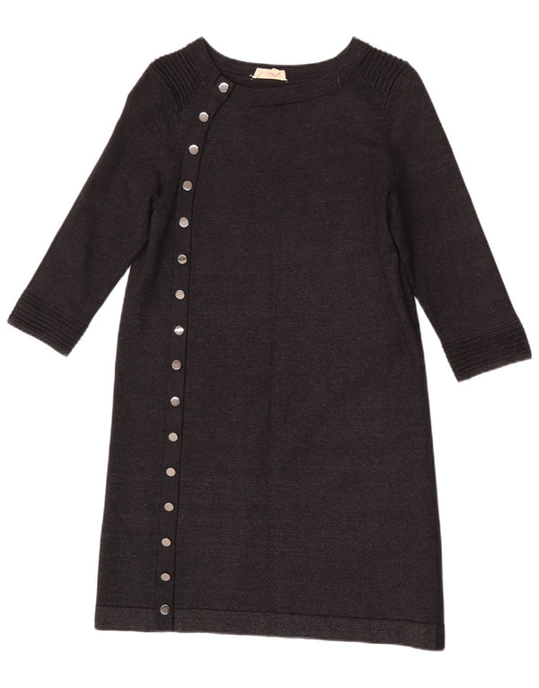 Phase Eight Womens 3/4 Sleeve Jumper Dress UK 10 Small Black Viscose