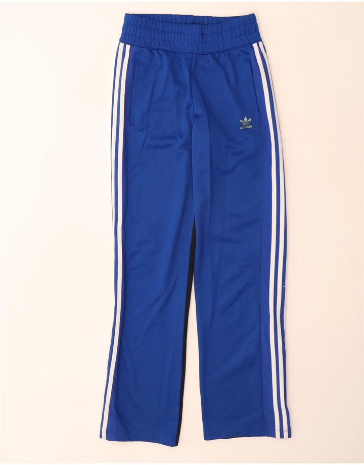 Adidas Womens Tracksuit Trousers UK 8 Small Blue Colourblock Polyester