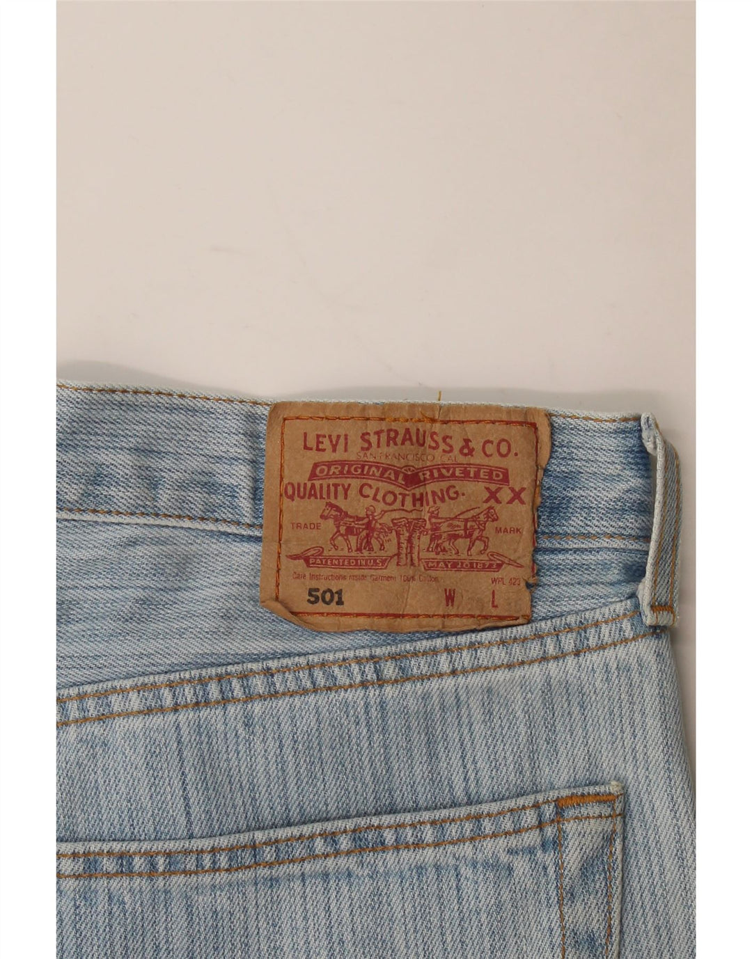 Levi's Womens 501 Straight Jeans W38 L29 Blue
