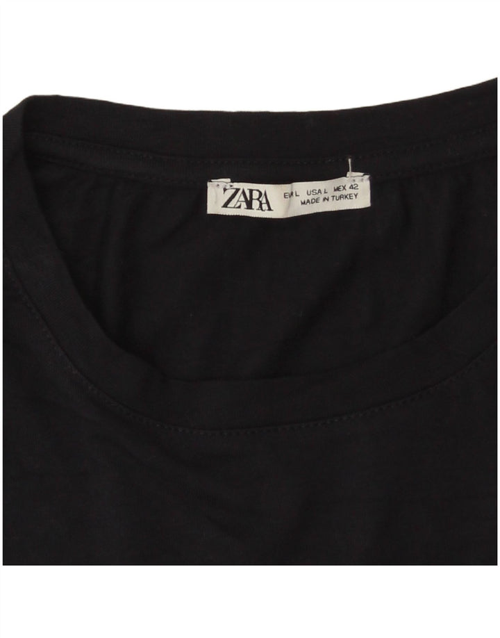 Zara Mens T-Shirt Top Large Navy Blue