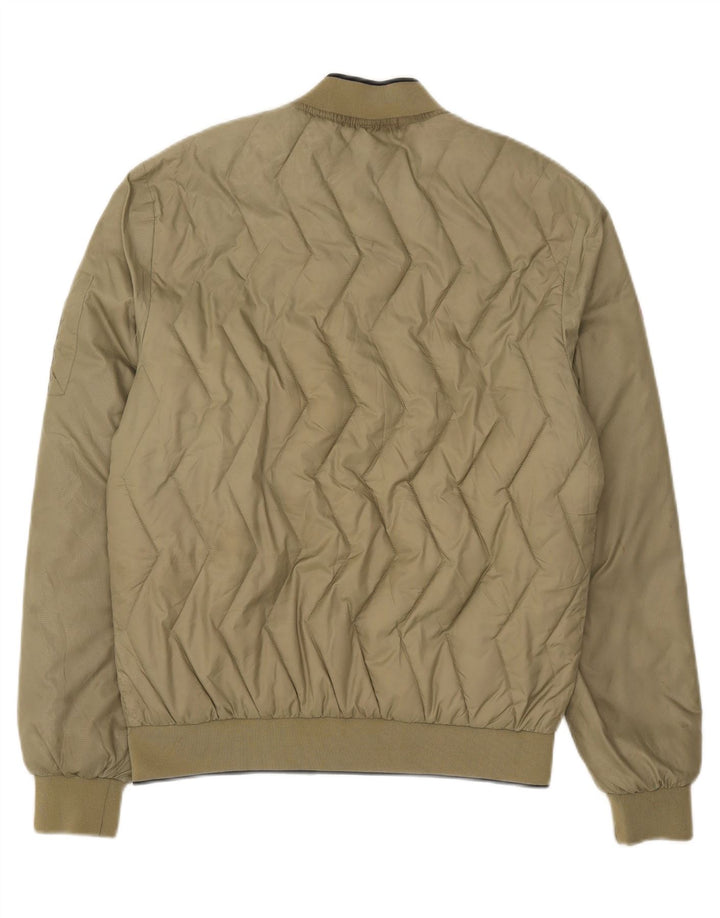 Superdry Mens Padded Jacket UK 40 Large Khaki Nylon