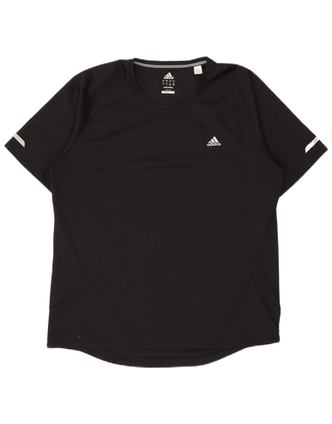 ADIDAS Mens Climalite T-Shirt Top Large Black Polyester