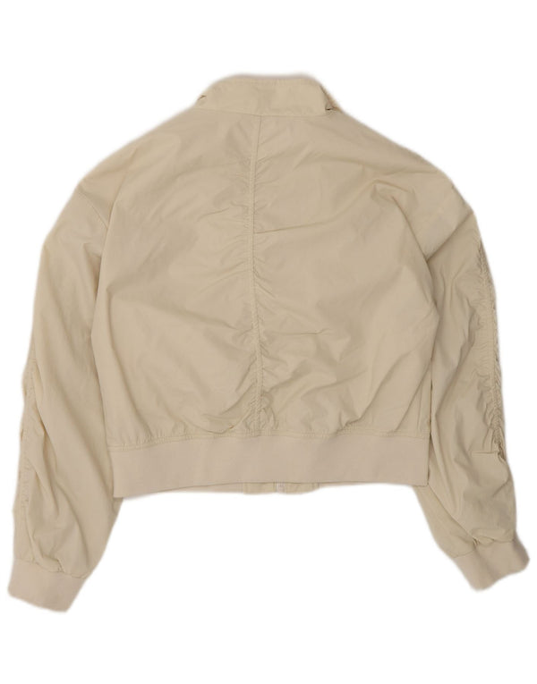 Marks & Spencer Girls Crop Bomber Jacket 11-12 Years Beige Polyester