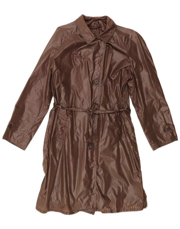 LEONARDO Womens Raincoat UK 14 Medium Brown
