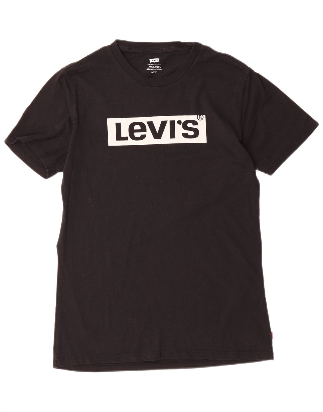 LEVI'S Mens Graphic T-Shirt Top Small Black Cotton