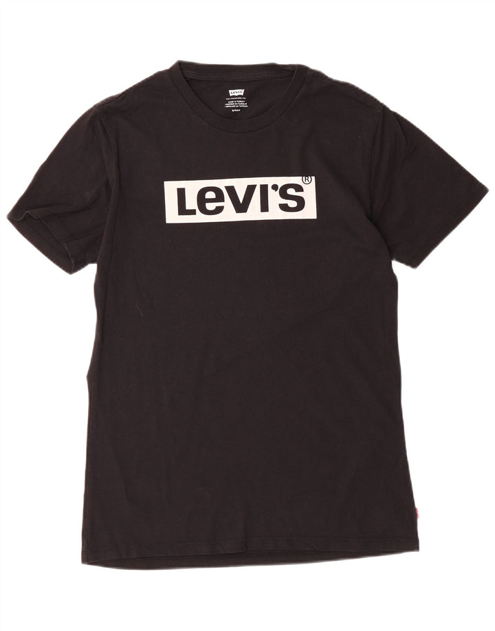 LEVI'S Mens Graphic T-Shirt Top Small Black Cotton