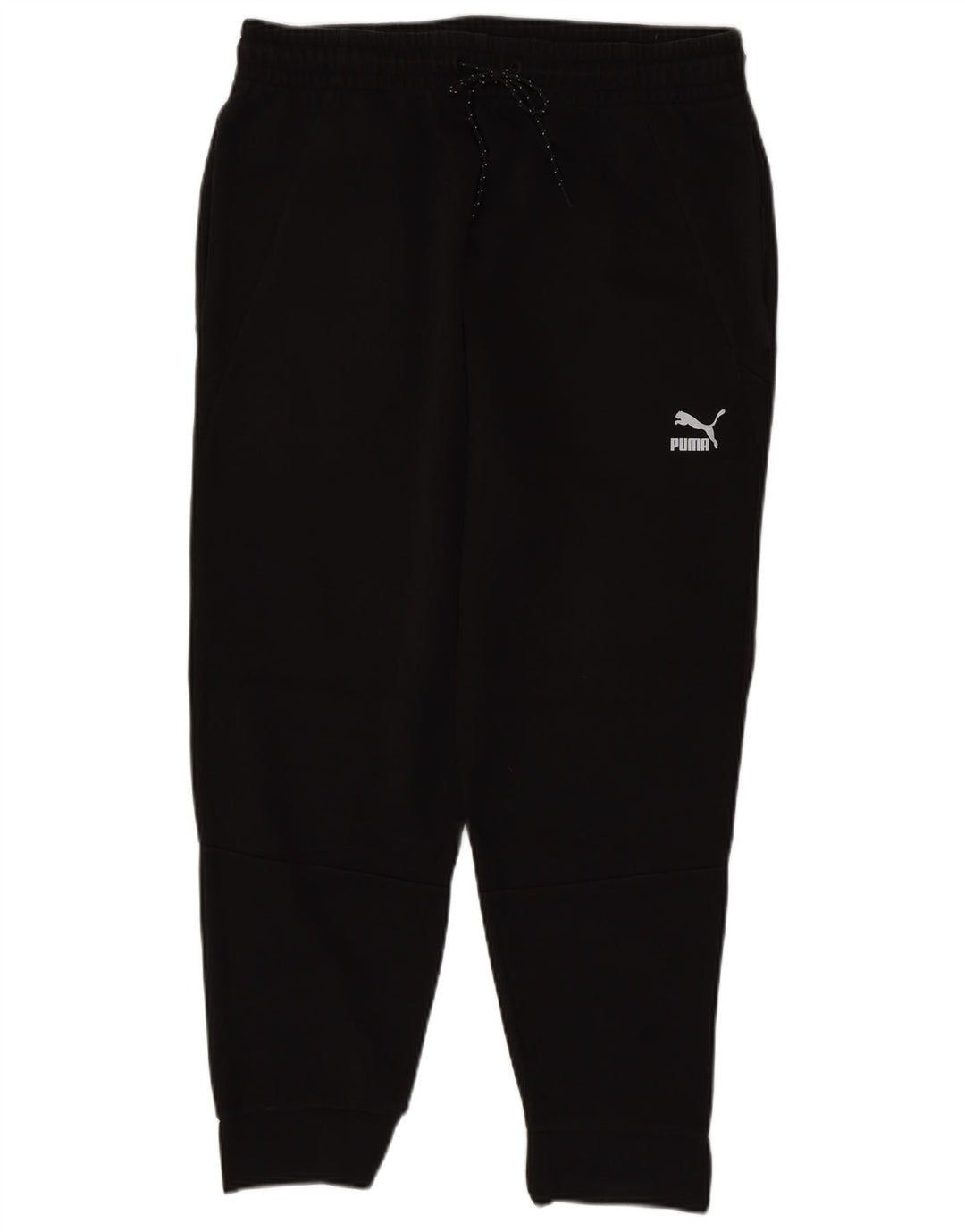 PUMA Mens Tracksuit Trousers Joggers Large Black Cotton