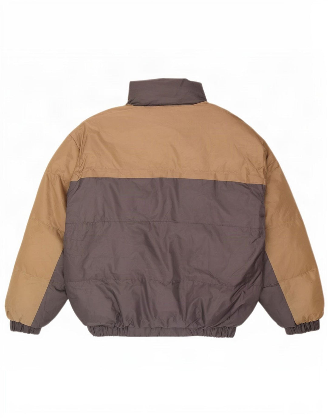 Vintage Mens Padded Jacket UK 40 Large Grey Colourblock Polyester