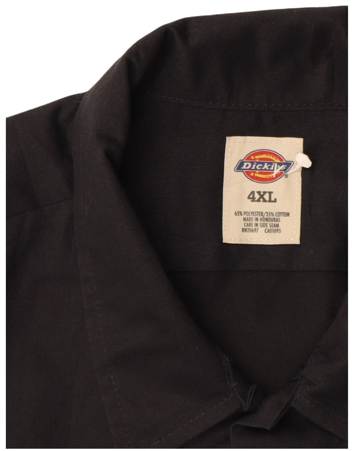 DICKIES Mens Short Sleeve Shirt 4XL Black Polyester