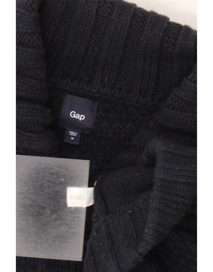 Gap Mens Cardigan Sweater Medium Navy Blue Wool