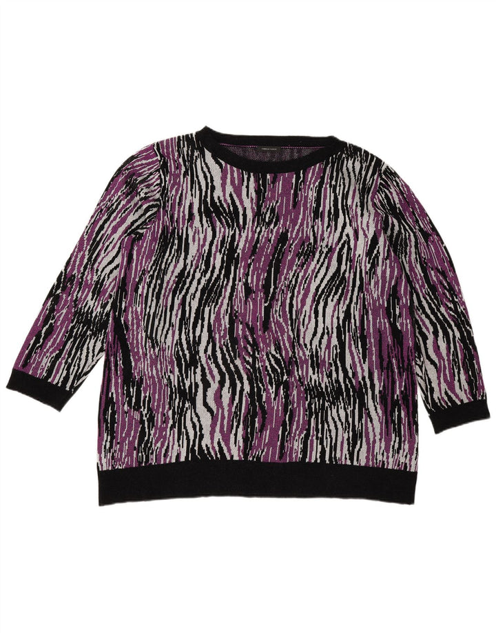 Florela Rubino Womens Crew Neck Jumper Sweater UK 14 Medium Multicoloured