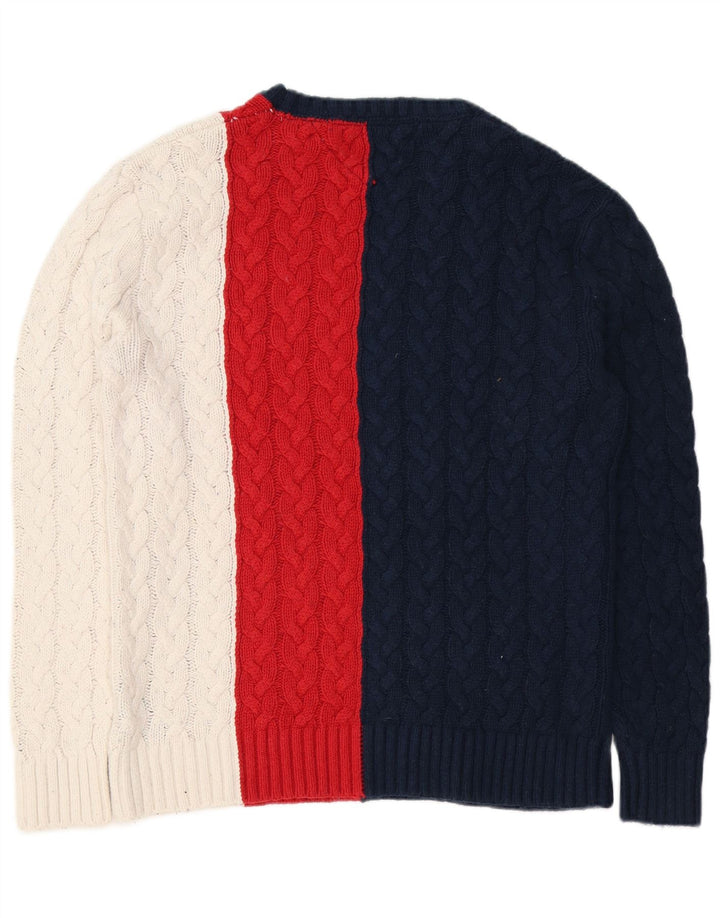 Tommy Hilfiger Mens Boat Neck Jumper Sweater Medium Multicoloured