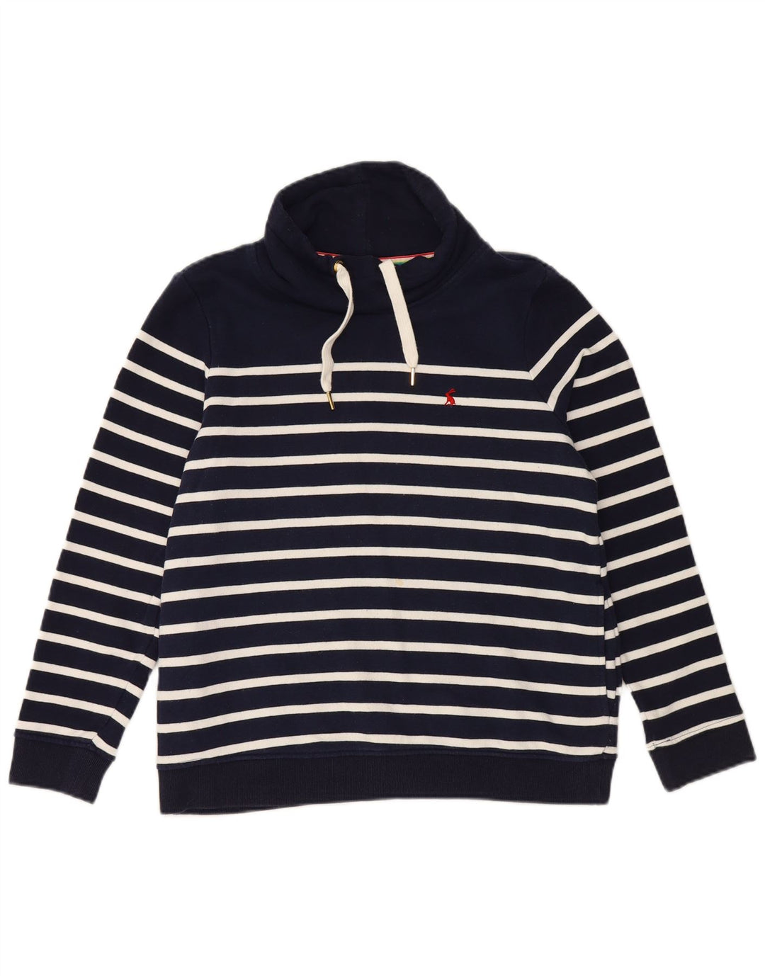 JOULES Womens Oversized Sweatshirt Jumper UK 10 Small  Navy Blue Striped