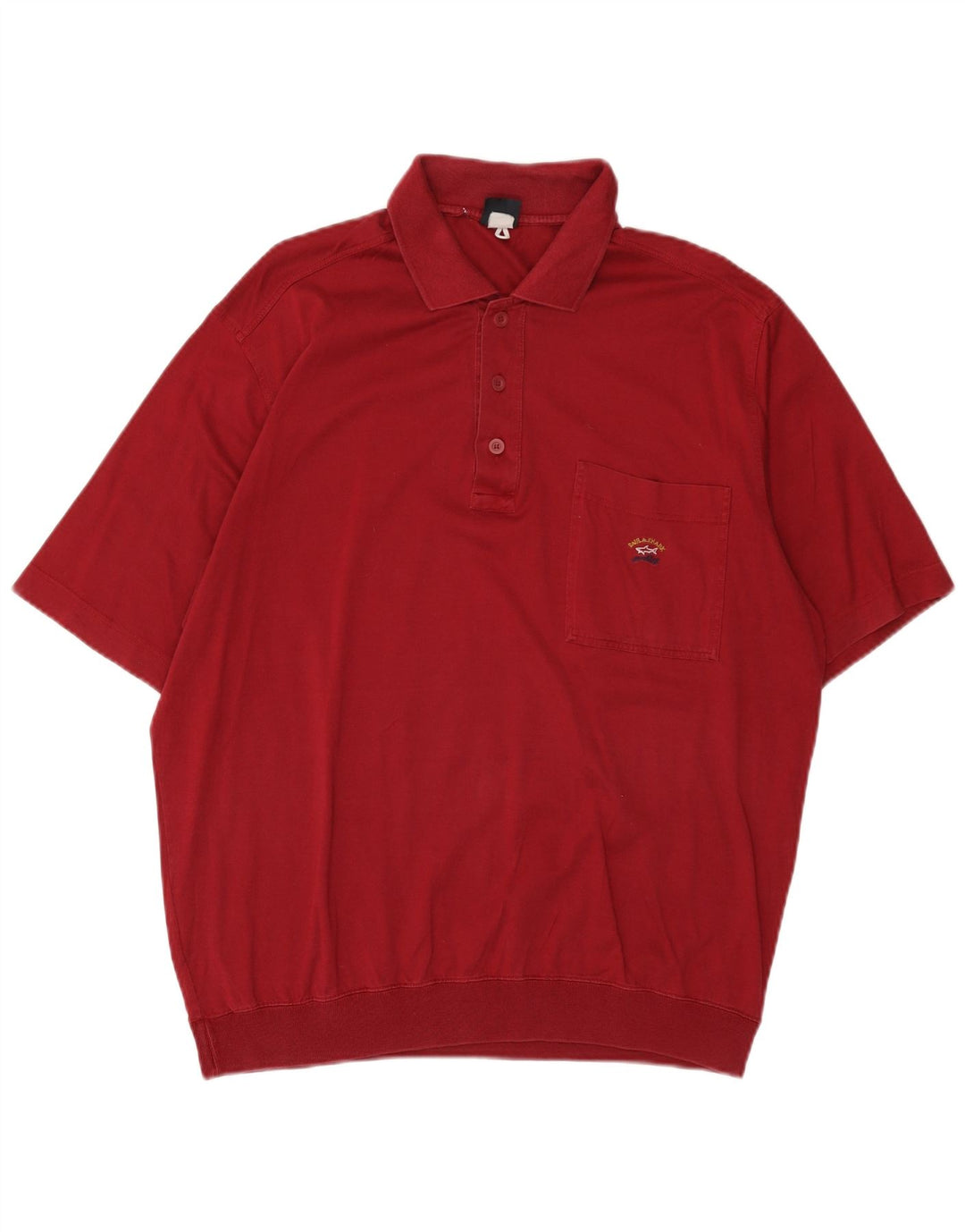 PAUL & SHARK Mens Yachting Polo Shirt Large Burgundy