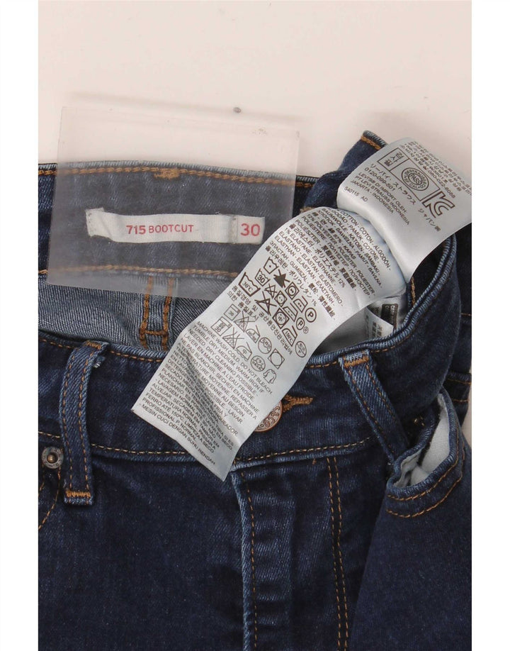 Levi's Womens 715 Bootcut Jeans W30 L32 Navy Blue Cotton