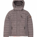 Superdry Womens Hooded Padded Jacket UK 8 XS Grey Colourblock Polyester