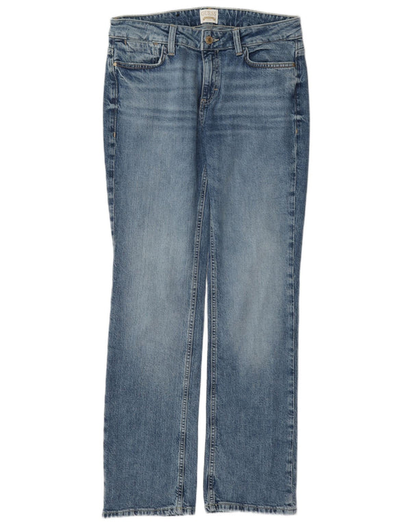 Guess Womens Straight Jeans W29 L31 Blue Cotton