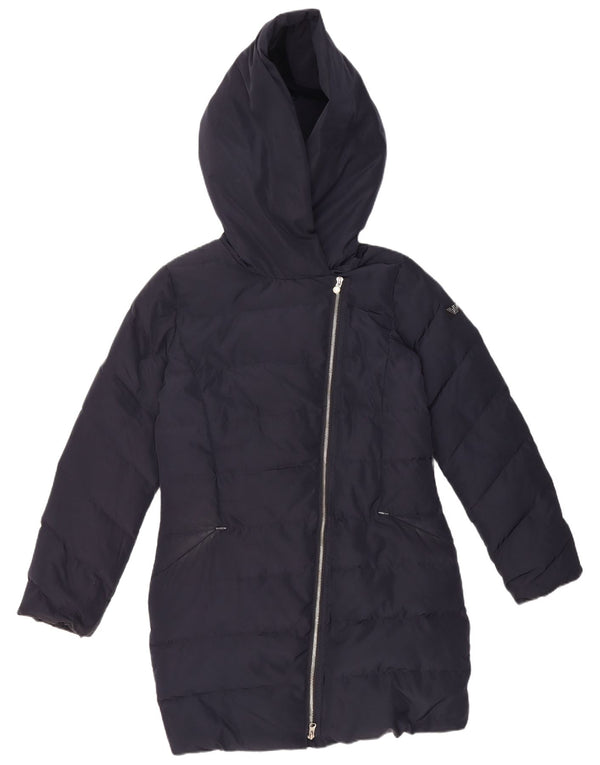 Armani Junior Girls Hooded Padded Coat 13-14 Years Navy Blue Polyester