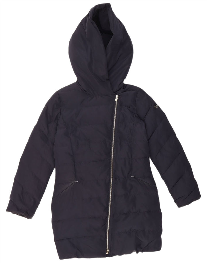 Armani Junior Girls Hooded Padded Coat 13-14 Years Navy Blue Polyester