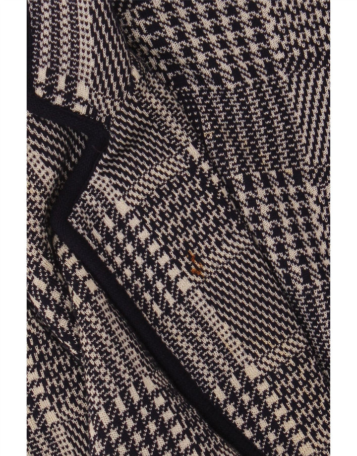 VALENTINO Womens Miss V Blazer Jacket IT 48 XL Navy Blue Houndstooth