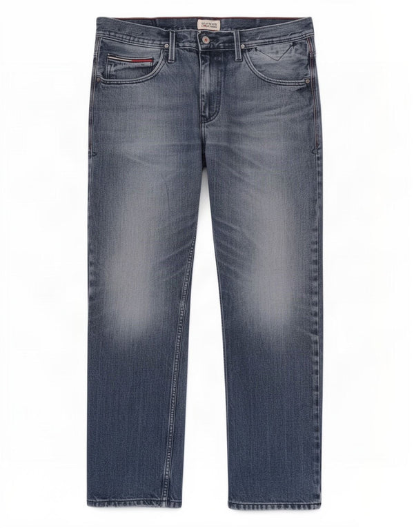 Tommy Hilfiger Mens Straight Jeans W36 L32 Blue Cotton