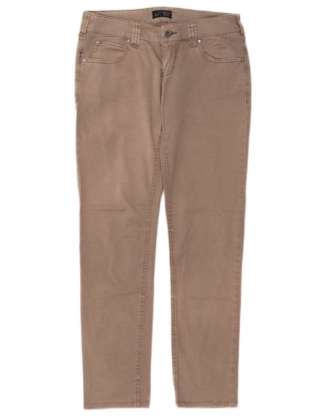 Armani Womens Slim Casual Trousers W27 L28 Grey