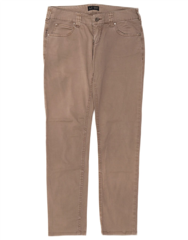 Armani Womens Slim Casual Trousers W27 L28 Grey