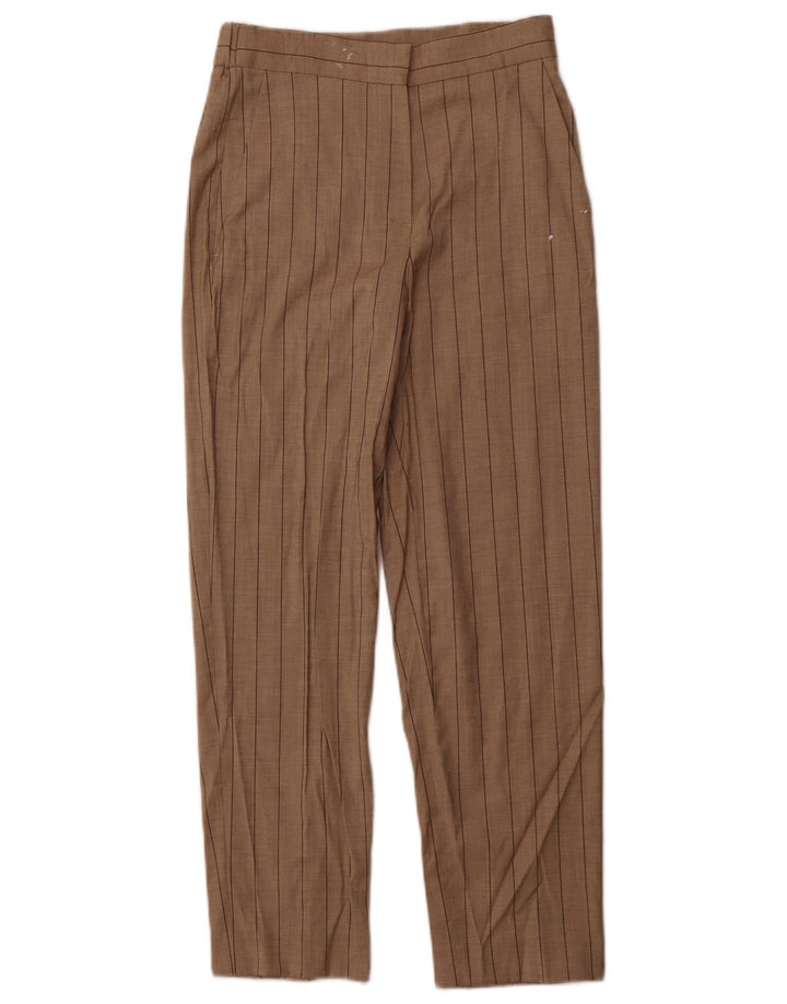 MASSIMO DUTTI Womens Chino Trousers EU 34 2XS W24 L26 Beige Striped