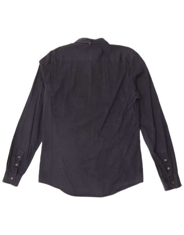 Gas Mens Shirt Large Navy Blue