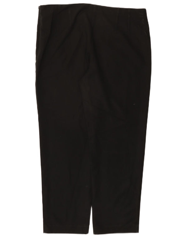 Marks & Spencer Womens Crop Casual Trousers UK 16 Large W38 L29 Black