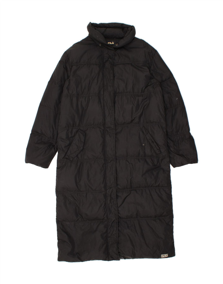 FILA Womens Padded Coat IT 46 Large Black Polyamide Vintage Fila and Second-Hand Fila from Messina Hembry 