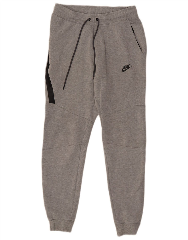 Nike Mens Tracksuit Trousers Joggers Small Grey Flecked Cotton